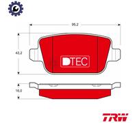 BRAKE PAD SET DISC BRAKE GDB1732DTE FOR FORD AUSTRALIA VOLVO S80/II XC70/SUV