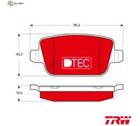 TRW Brake Pad Set GDB1732DTE – Rear DTEC for Ford & Volvo