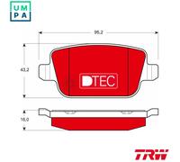 TRW Brake Pad Set GDB1732DTE – Rear DTEC for Ford & Volvo