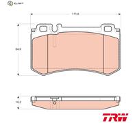 TRW GDB1735 Brake pad set