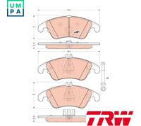BRAKE PAD SET DISC BRAKE GDB1737 FOR MERCEDES-BENZ CLS/Shooting/Brake C-CLASS