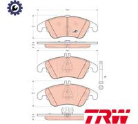 BRAKE PAD SET DISC BRAKE GDB1737 FOR MERCEDES-BENZ CLS/Shooting/Brake C-CLASS