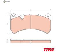 Brake Pad Set Front Braking Fits Maserati Ghibli 3 Quattroporte 6 - TRW GDB1739