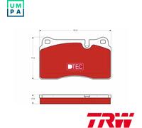 BRAKE PAD SET DISC BRAKE GDB1743DTE FOR LAND ROVER RANGE/SPORT/III 4.2L 8cyl