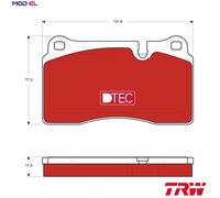 Brake pads GDB1743DTE TRW for LAND ROVER RANGE ROVER Mk III RANGE ROVER SPORT I