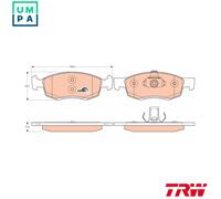 TRW GDB1749 Brake pad set