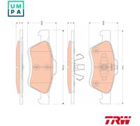 TRW GDB1752 Brake pad set