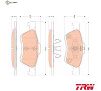 TRW GDB1752 Brake pad set
