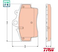 Genuine TRW Brake Pads (Front) (R90) GDB1756