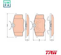 TRW GDB1759 Brake pad set