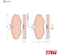 TRW GDB1760 Brake pad set