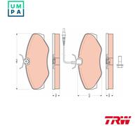 TRW GDB1760 Brake pad set