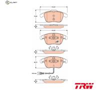 Brake pads GDB1762 TRW for SEAT VW AUDI