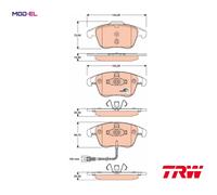 Brake pads GDB1762 TRW for SEAT VW AUDI