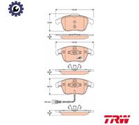 TRW GDB1762 Brake Pad Set of 4 for Volkswagen Tiguan (5N_) 2007-2018 Front Axle and other vehicles