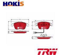 BRAKE PAD SET DISC BRAKE GDB1762DTE FOR AUDI Q3 VW TIGUAN/VAN SHARAN SEAT