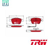 BRAKE PAD SET DISC BRAKE GDB1762DTE FOR AUDI Q3 VW TIGUAN/VAN SHARAN SEAT