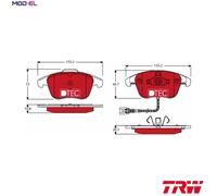 Brake pads GDB1762DTE TRW for SEAT VW AUDI