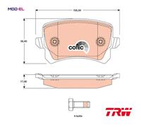 TRW GDB1763 Brake pad set