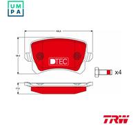 Brake pads GDB1763DTE TRW for VW SEAT AUDI