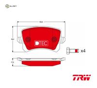 Brake pads GDB1763DTE TRW for VW SEAT AUDI