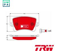 BRAKE PAD SET DISC BRAKE GDB1763DTE FOR VW TIGUAN/VAN SHARAN PASSAT/B7/Van/B6