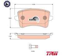BRAKE PAD SET DISC BRAKE GDB1765 FOR AUDI A4/S4 Q5/SUV A5/Sportback/S5 2.0L 4cyl