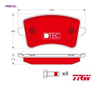 BRAKE PAD SET DISC BRAKE GDB1765DTE FOR AUDI A4/S4/Allroad Q5/SUV A5/Sportback