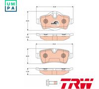 BRAKE PAD SET DISC BRAKE GDB1766 FOR MINI N14B16AB/B16A/B16C N18B16A9HZ 1.6L