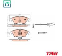 TRW GDB1768 Brake pad set