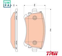 TRW Brake Pad Set GDB1769 for Audi A4 B7 (Avant, Convertible, Sedan)