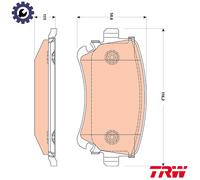 BRAKE PAD SET DISC BRAKE GDB1769 FOR AUDI A4/S4/Convertible BNS 4.2L 8cyl A4