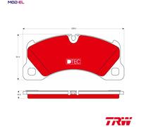 TRW GDB1774DTE Brake pad set