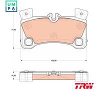 TRW GDB1775 Brake pad set