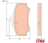 BRAKE PAD SET DISC BRAKE GDB1777 FOR PORSCHE M 96.79 3.6L M 96.76 3.6L 6cyl 911