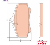BRAKE PAD SET DISC BRAKE GDB1777 FOR PORSCHE M 96.79 3.6L M 96.76 3.6L 6cyl 911