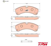 Brake pads GDB1780 TRW for IVECO DAILY IV Platform/Chassis DAILY IV Van