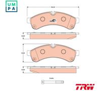 TRW Brake Pads GDB1780 for IVECO DAILY IV Van Platform/Chassis