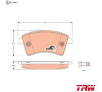 TRW Brake Pad Set GDB1785 - Front Disc Brake - Fits Mercedes-Benz, Renault, Nissan