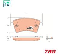 TRW Brake Pad Set GDB1785 - Front Disc Brake - Fits Mercedes-Benz, Renault, Nissan