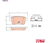TRW GDB1786 Brake pad set