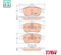 TRW Brake pad set RENAULT,NISSAN,DACIA GDB1789 410600379R,410605961R,410607115R 440603905R,8660000781,4106000Q1B,4106000Q1C,4106000Q1J,4106000Q1L