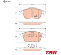 BRAKE PAD SET DISC BRAKE GDB1790 FOR RENAULT CLIO/MIO/IV SCENIC/III/GRAND 1.6L
