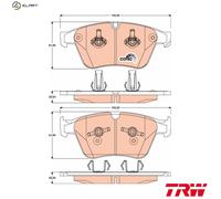 TRW GDB1794 Brake pad set