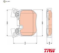 TRW GDB1795 Brake pad set
