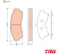TRW GDB1796 Brake pad set