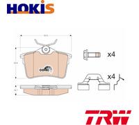BRAKE PAD SET DISC BRAKE GDB1799 FOR PEUGEOT PARTNER/TEPEE/Box/Body/MPV 308/SW