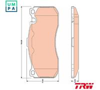 TRW GDB1802 Brake pad set