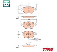 TRW GDB1807 Brake pad set