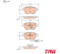 TRW GDB1807 Brake pad set